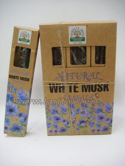 Incenso Orkay Namaste India Natural White Musk (12x33gr)